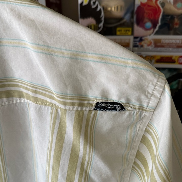 Y2K Billabong Shirt Light Weight Cream/White Men’s Size L  #skater - Picture 4 of 9